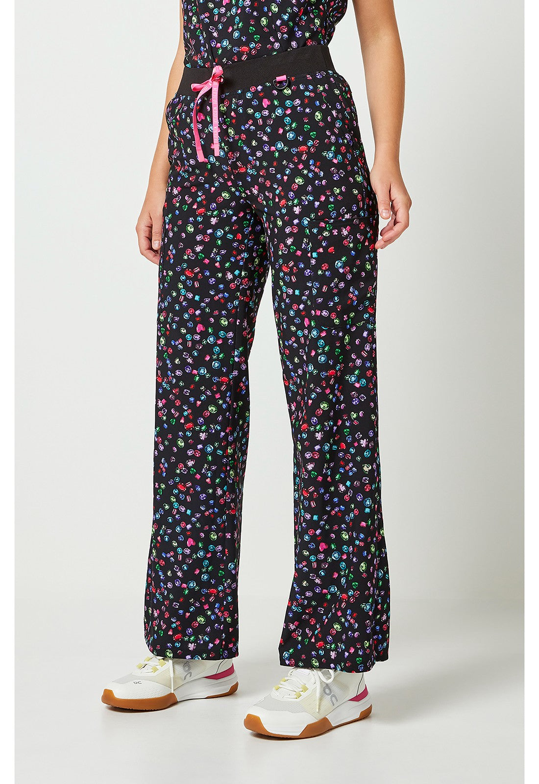 MED COUTURE AMP COLLECTION WIDE LEG PRINT PANT