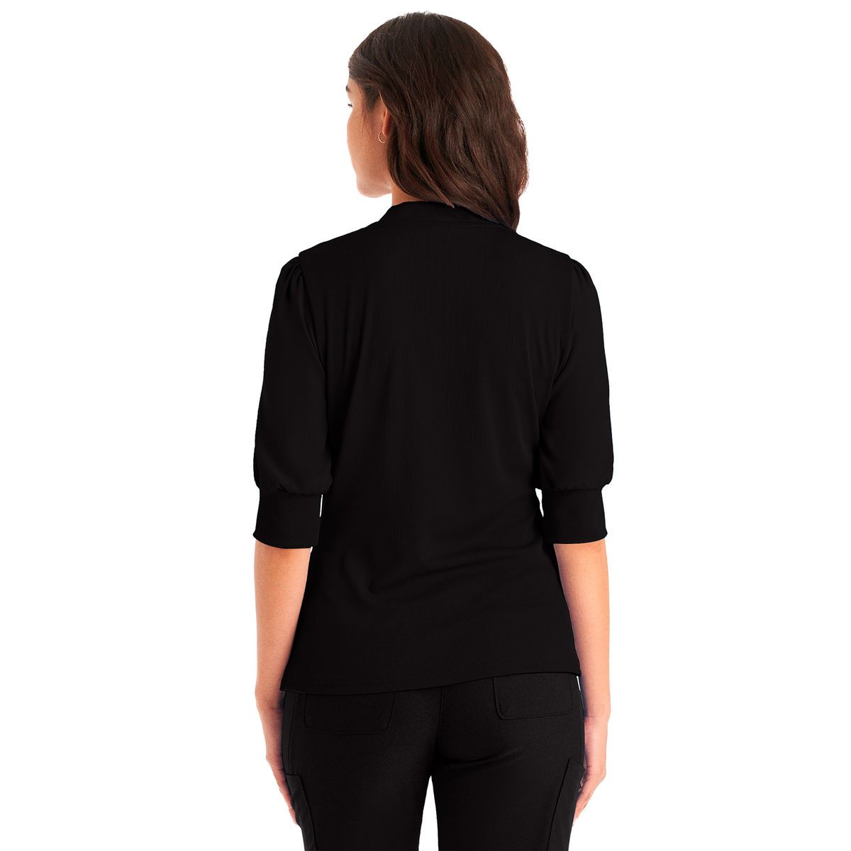 LANDAU FORWARD 3/4 SLEEVE RIBBED TOP