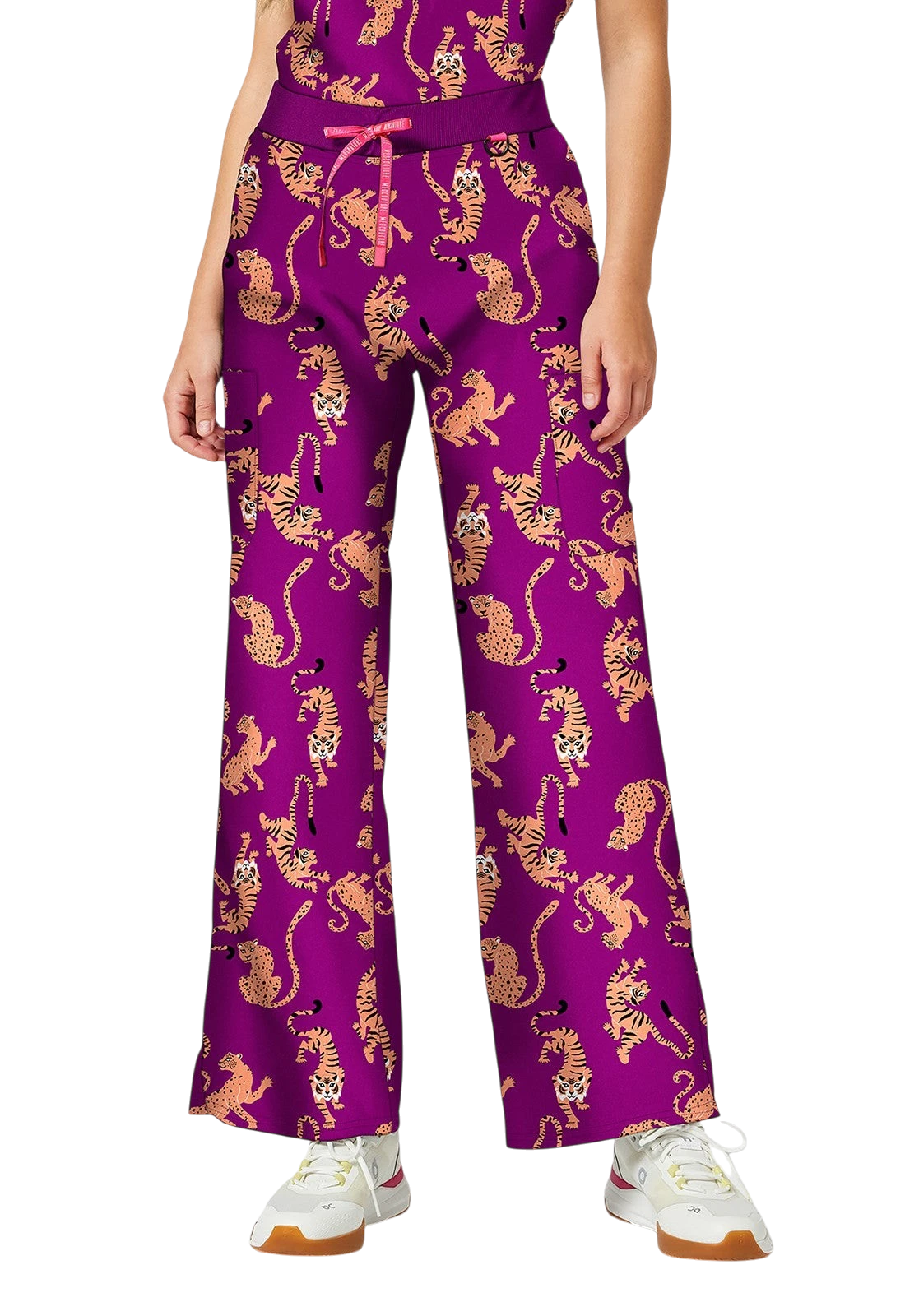 MED COUTURE AMP COLLECTION WIDE LEG PRINT PANT