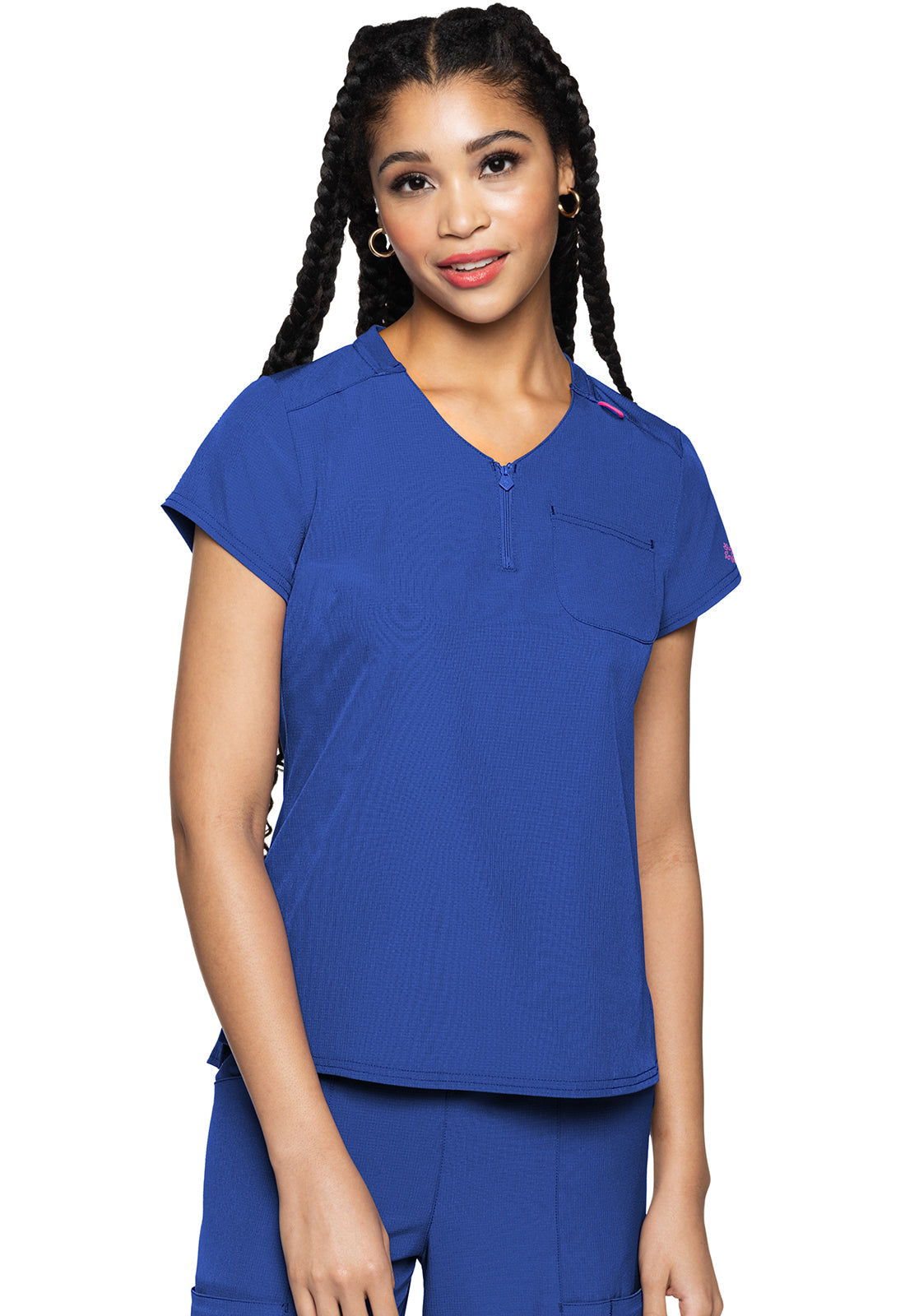 MED COUTURE AMP COLLECTION 1/4 ZIP TUCKABLE TOP