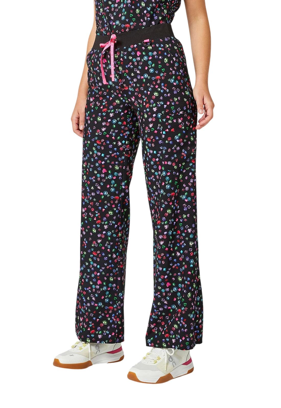 MED COUTURE AMP COLLECTION WIDE LEG PRINT PANT