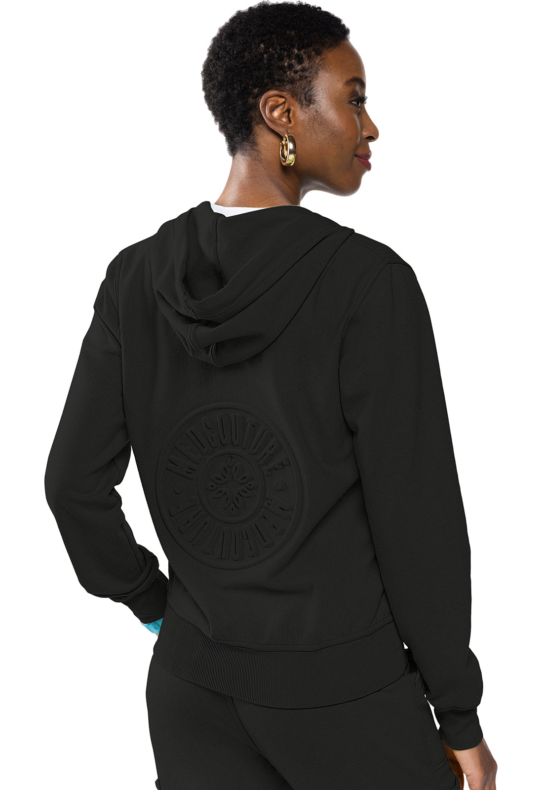MED COUTURE FLEECE ZIP LOGO HOODIE