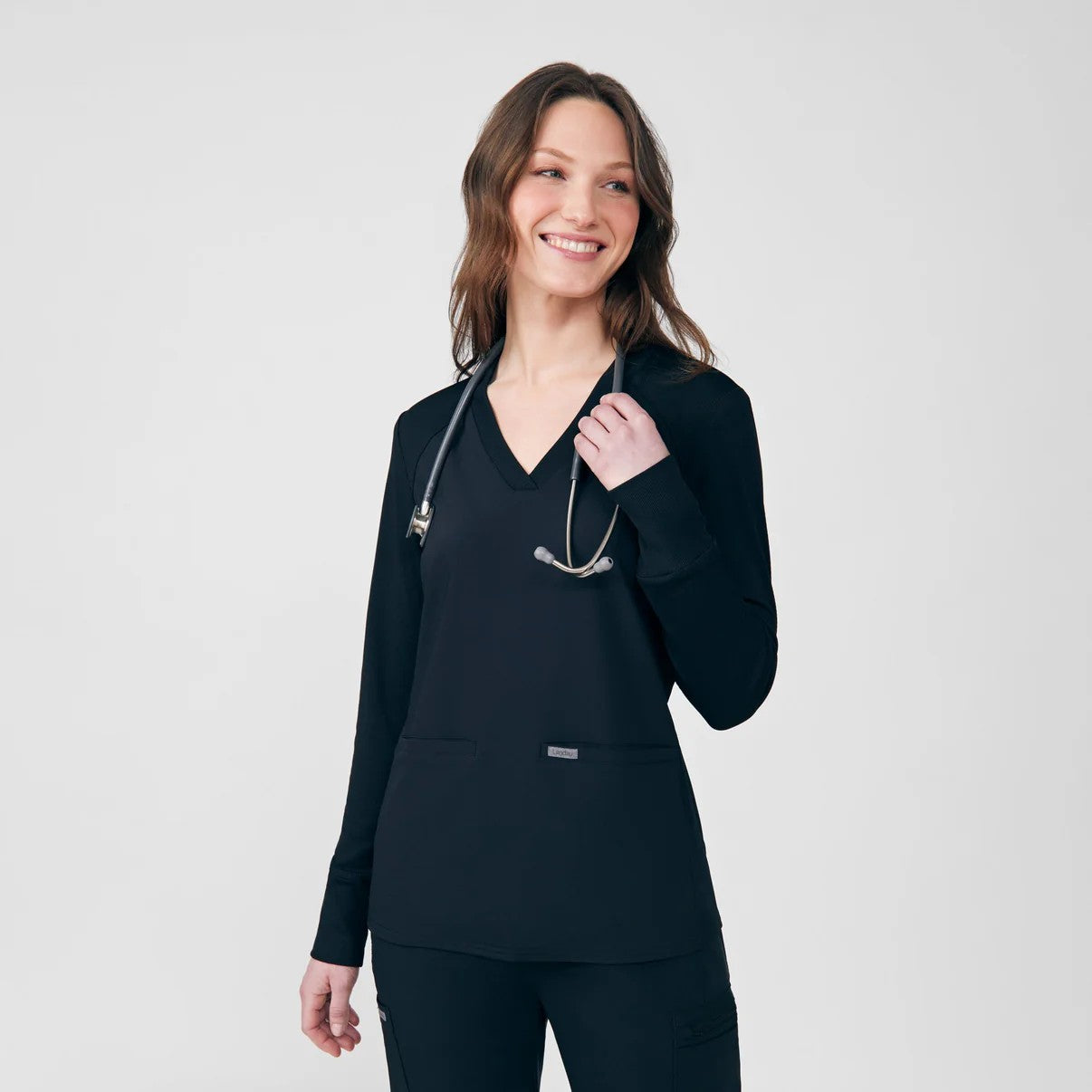 LANDAU FORWARD 2 POCKET LONG SLEEVE SCRUB TOP 30% OFF