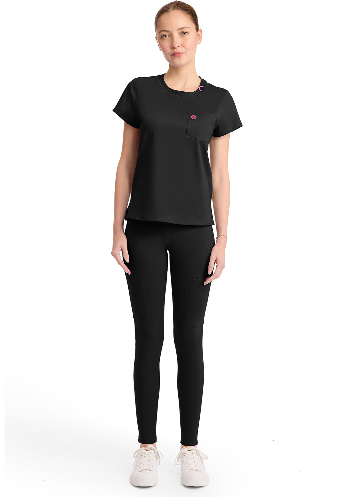 MED COUTURE AMP KNIT SOFT TOUCH CREW NECK TEE