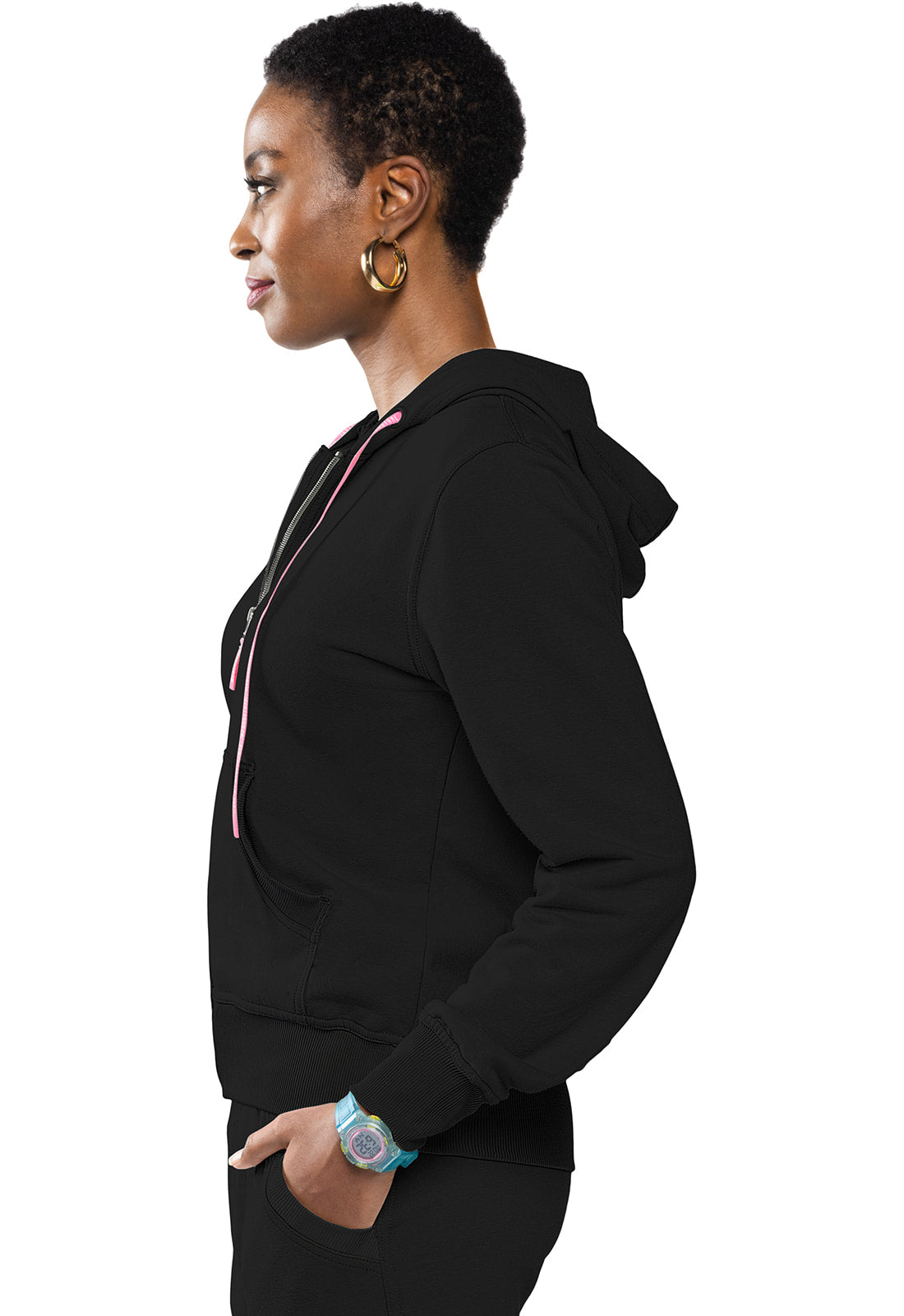 MED COUTURE FLEECE ZIP LOGO HOODIE