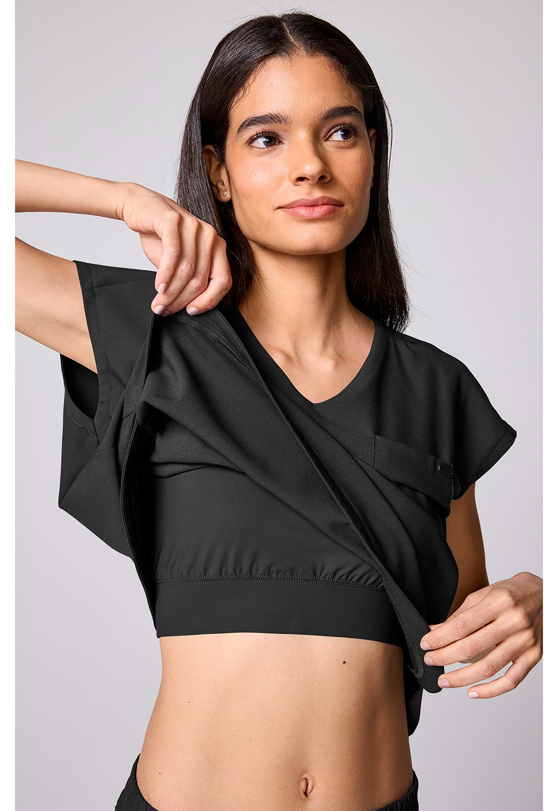 HEALING HANDS BUILT IN BRA DOLMAN TOP