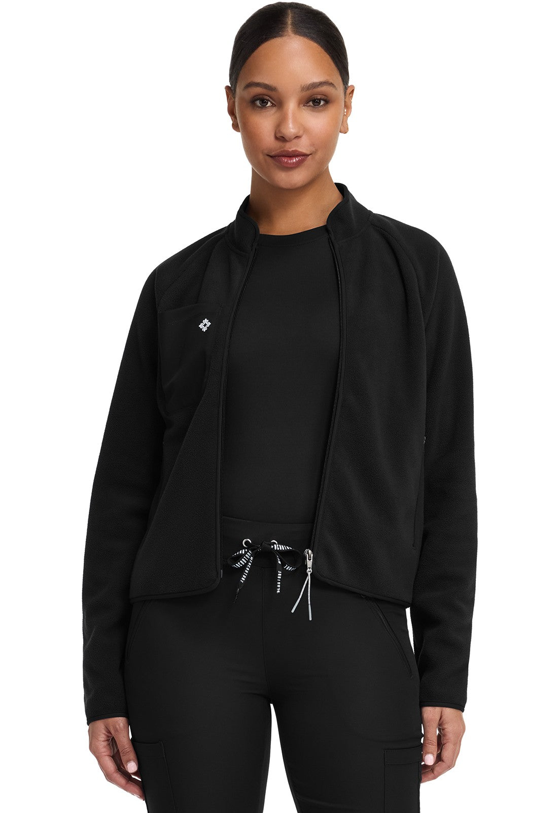 MED COUTURE LAYERS FLEECE WARMUP JACKET