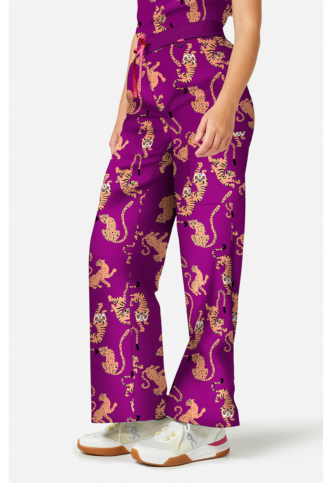 MED COUTURE AMP COLLECTION WIDE LEG PRINT PANT