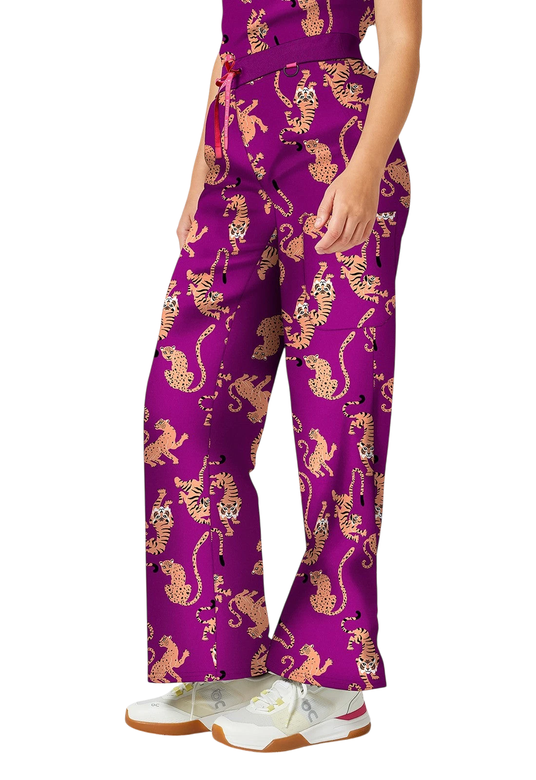 MED COUTURE AMP COLLECTION WIDE LEG PRINT PANT