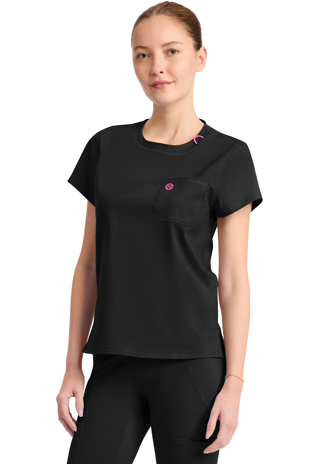 MED COUTURE AMP KNIT SOFT TOUCH CREW NECK TEE