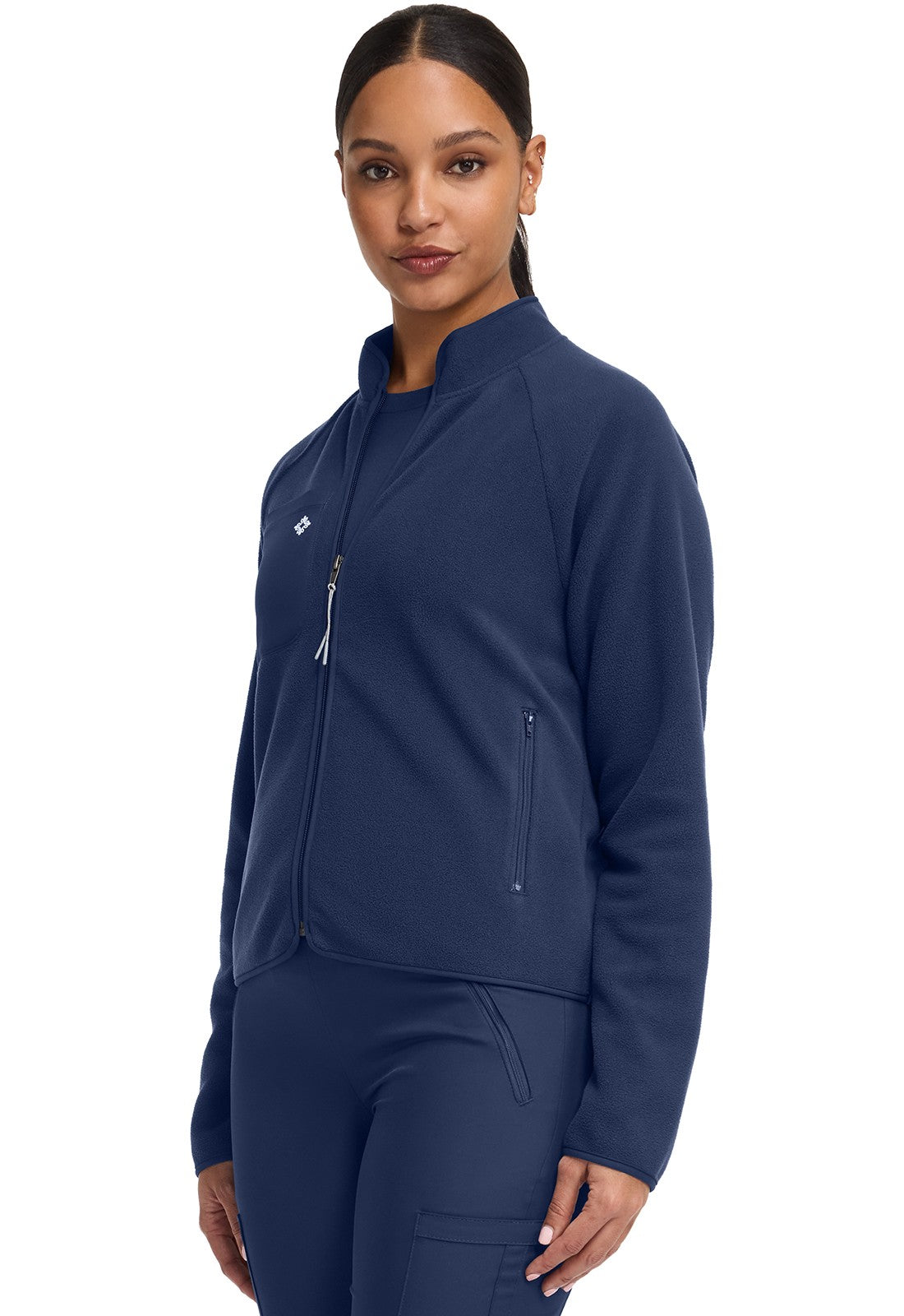 MED COUTURE LAYERS FLEECE WARMUP JACKET