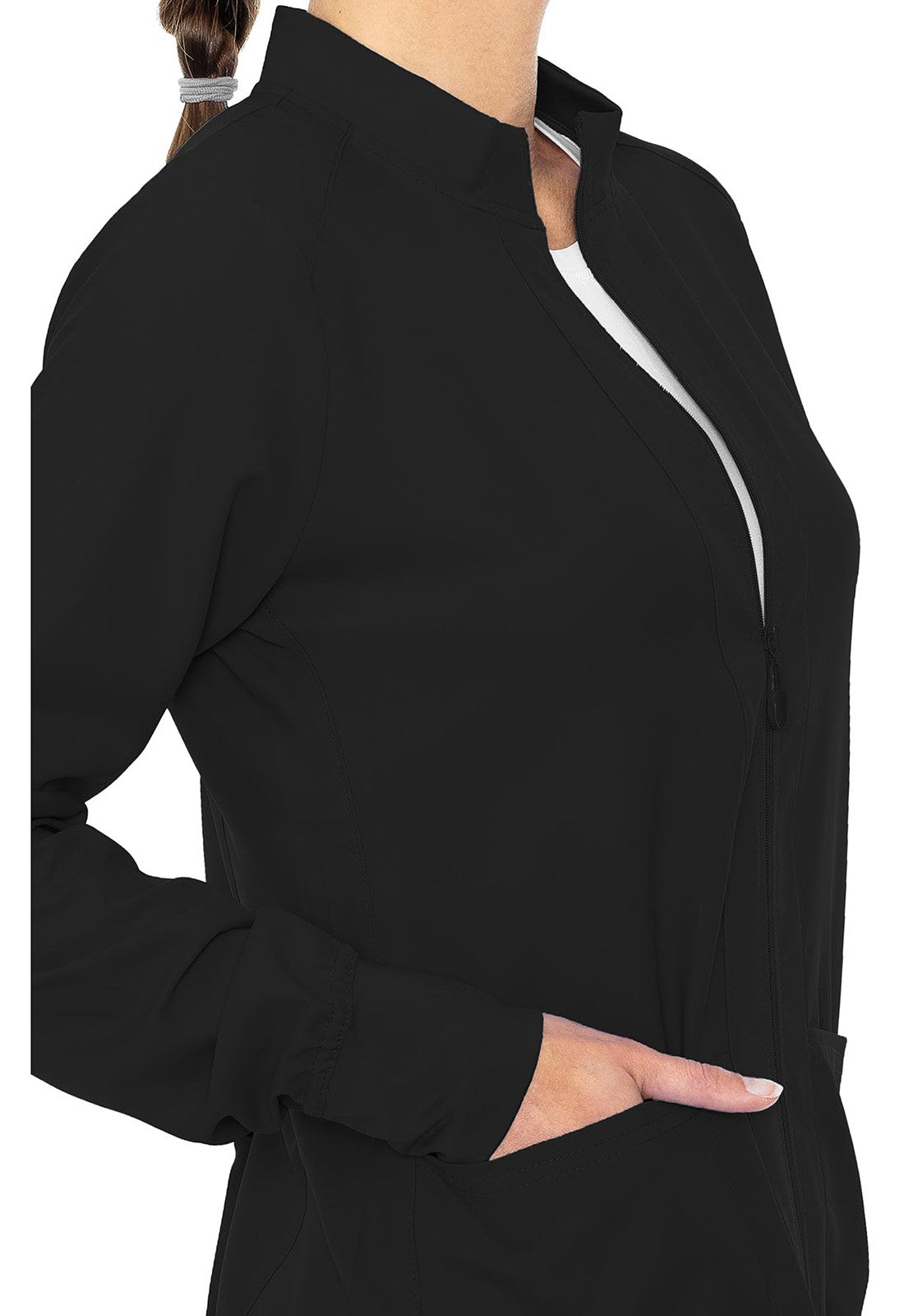 MED COUTURE INSIGHT COLLECTION ZIP FRONT WARMUP JACKET