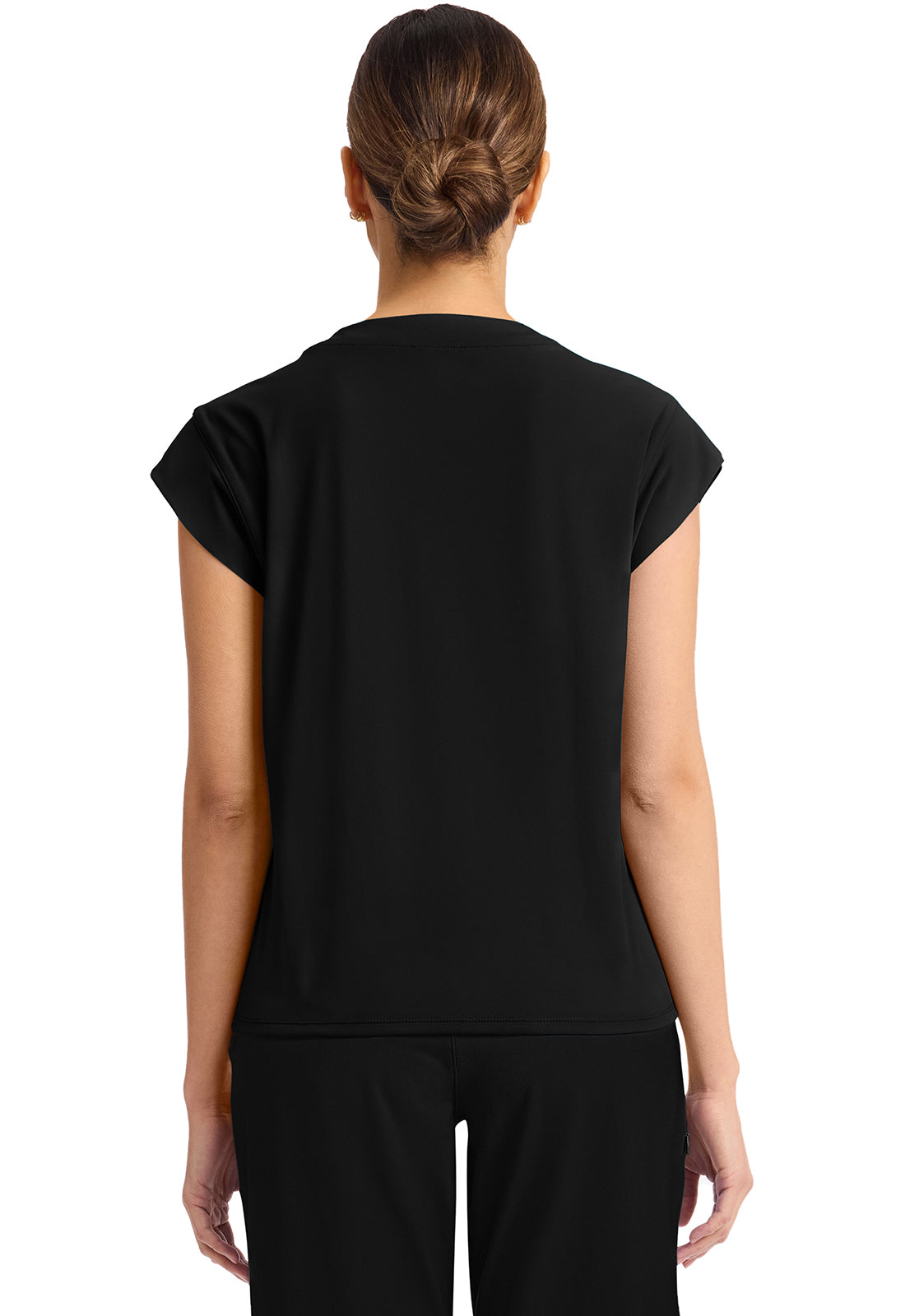 CHEROKEE ACHIEVE 1 POCKET CREW NECK TOP