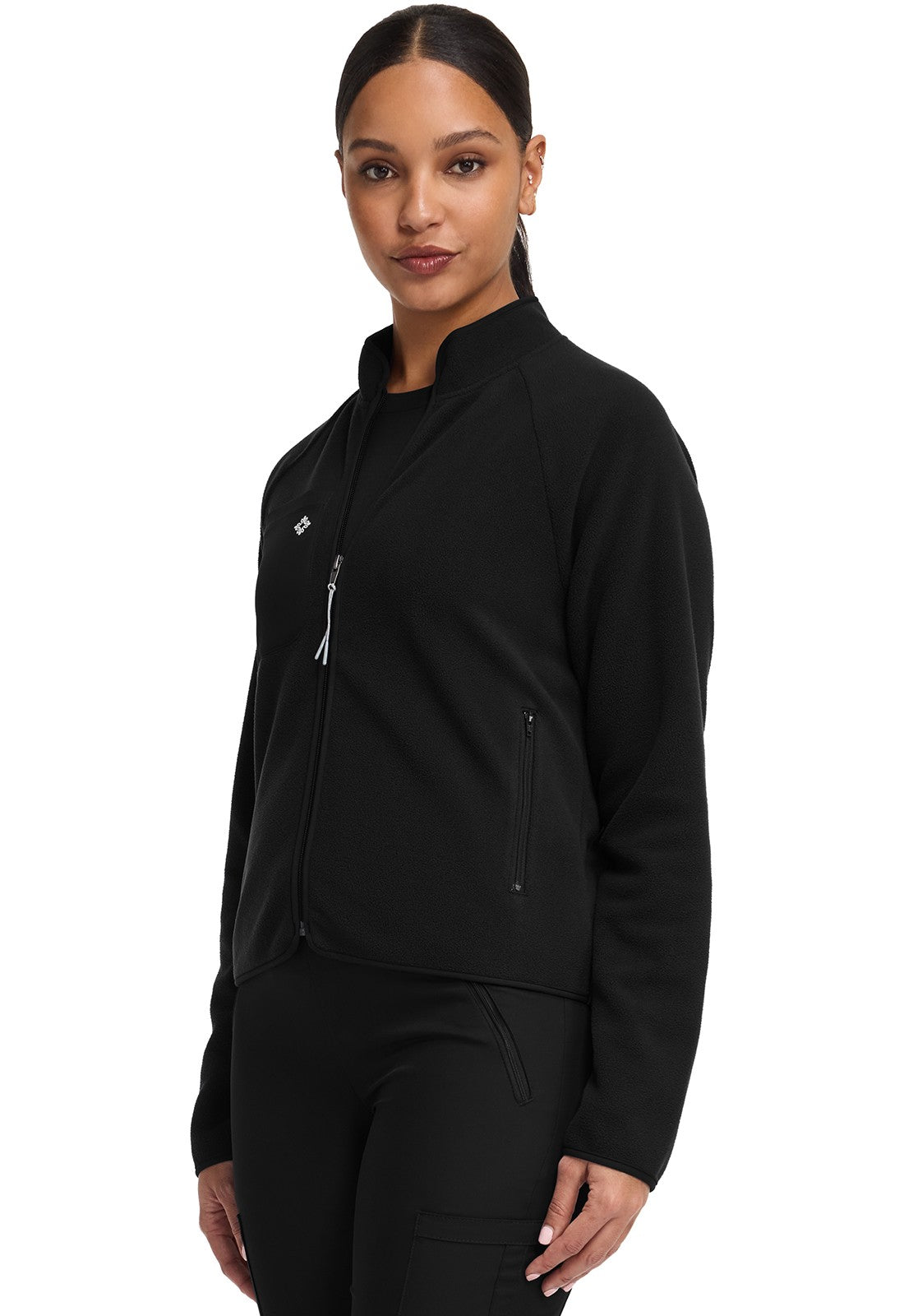 MED COUTURE LAYERS FLEECE WARMUP JACKET