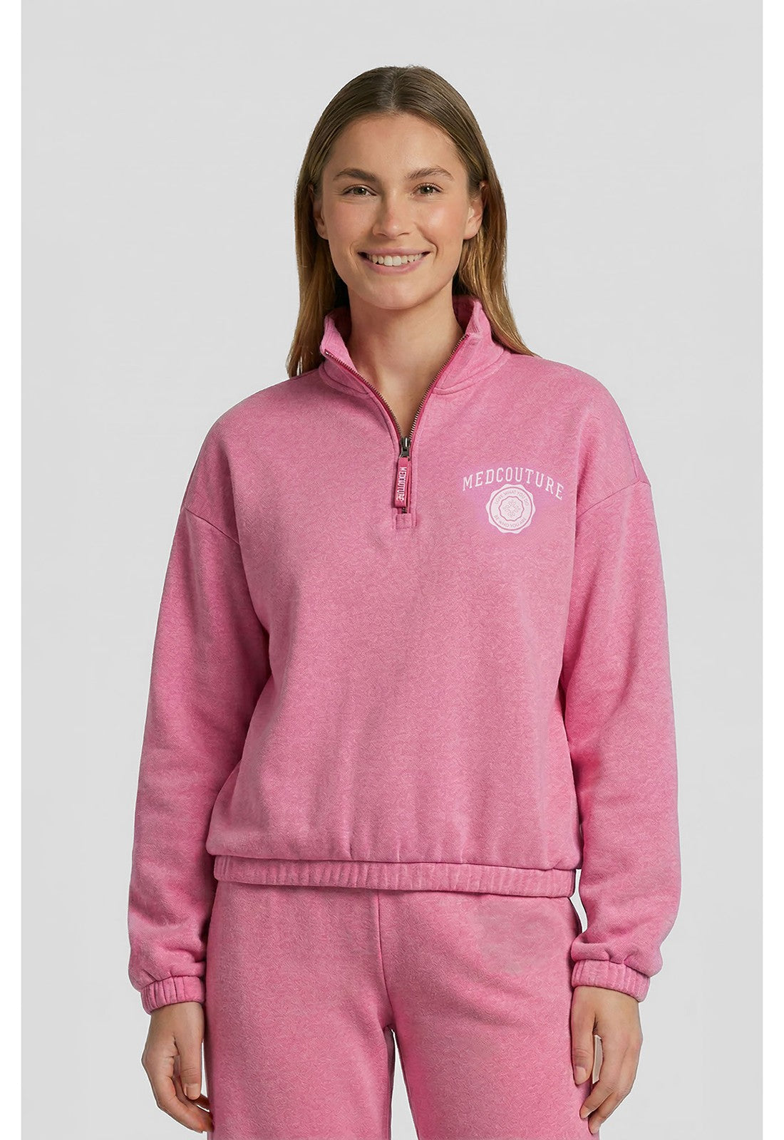 MED COUTURE LIFESTYLE HALF ZIP PULLOVER