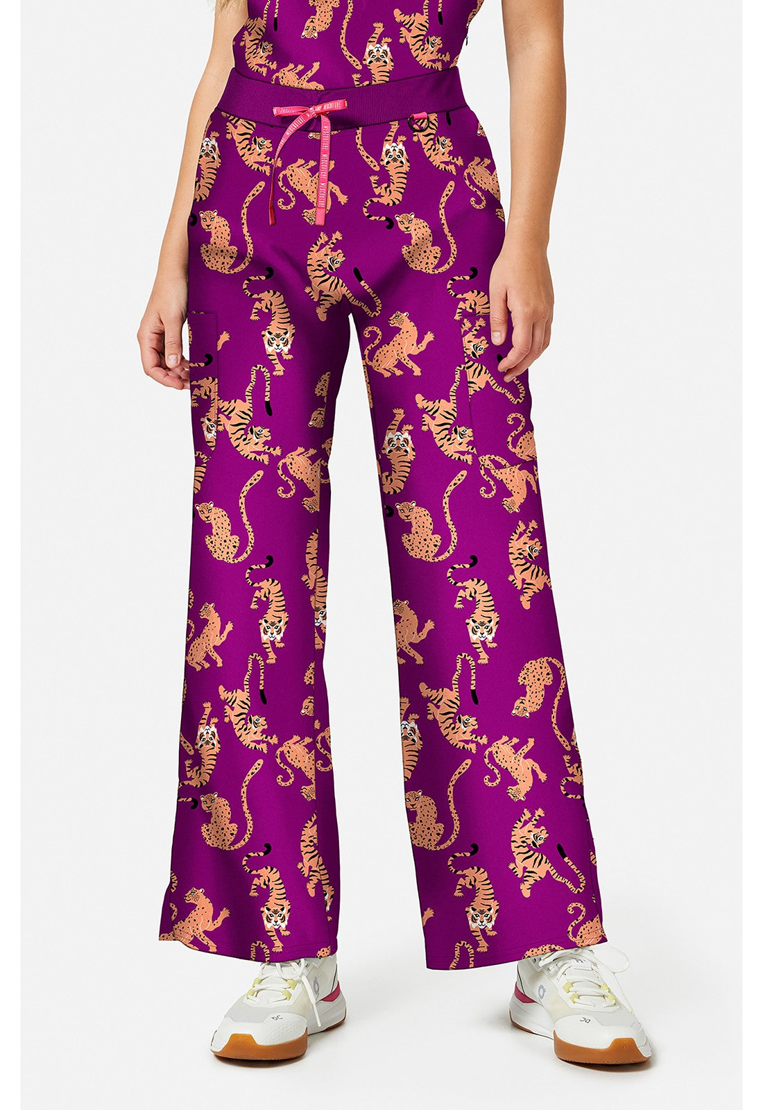 MED COUTURE AMP COLLECTION WIDE LEG PRINT PANT