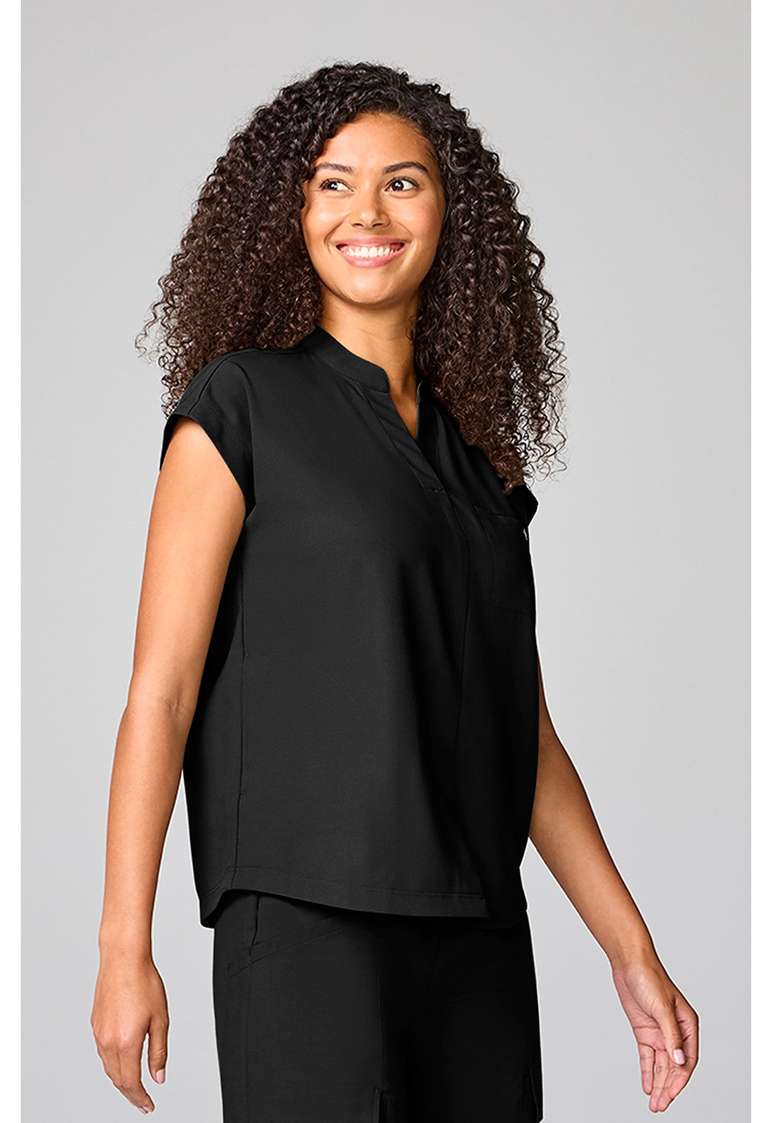 HEALING HANDS MANDARIN COLLAR TOP