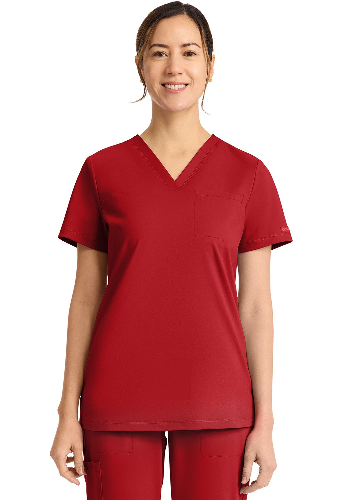 CHEROKEE ACHIEVE TUCK-IN V-NECK TOP