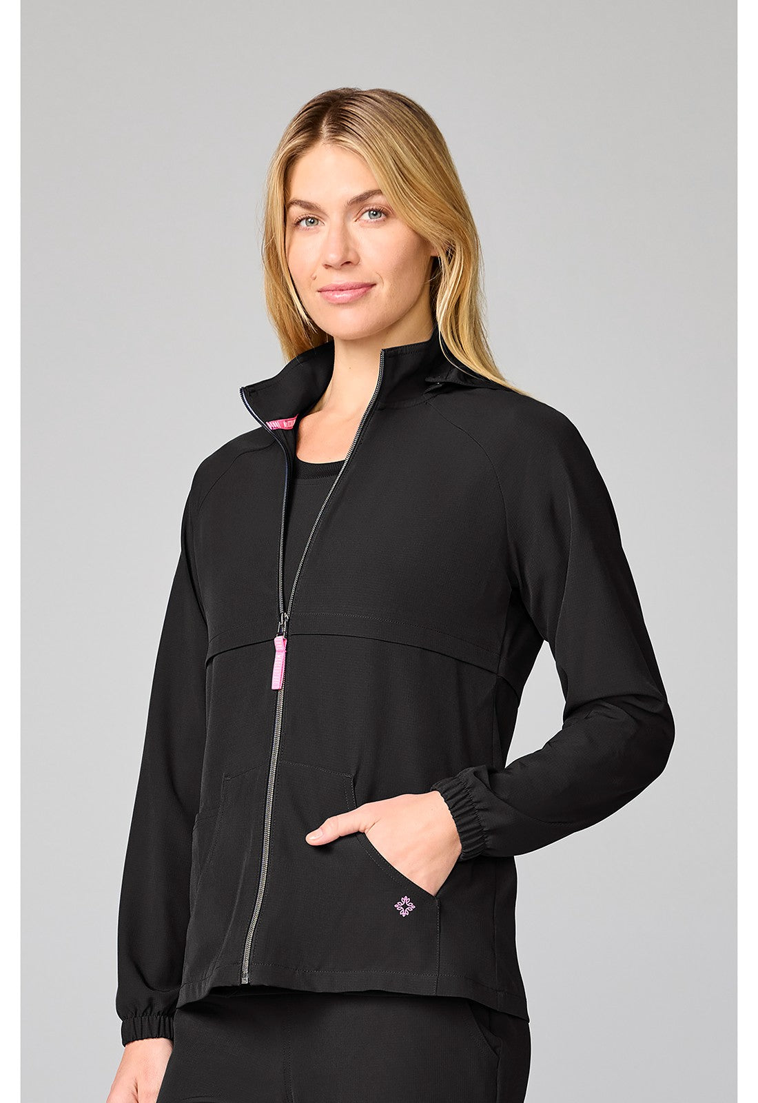 MED COUTURE AMP HOODED WARMUP JACKET