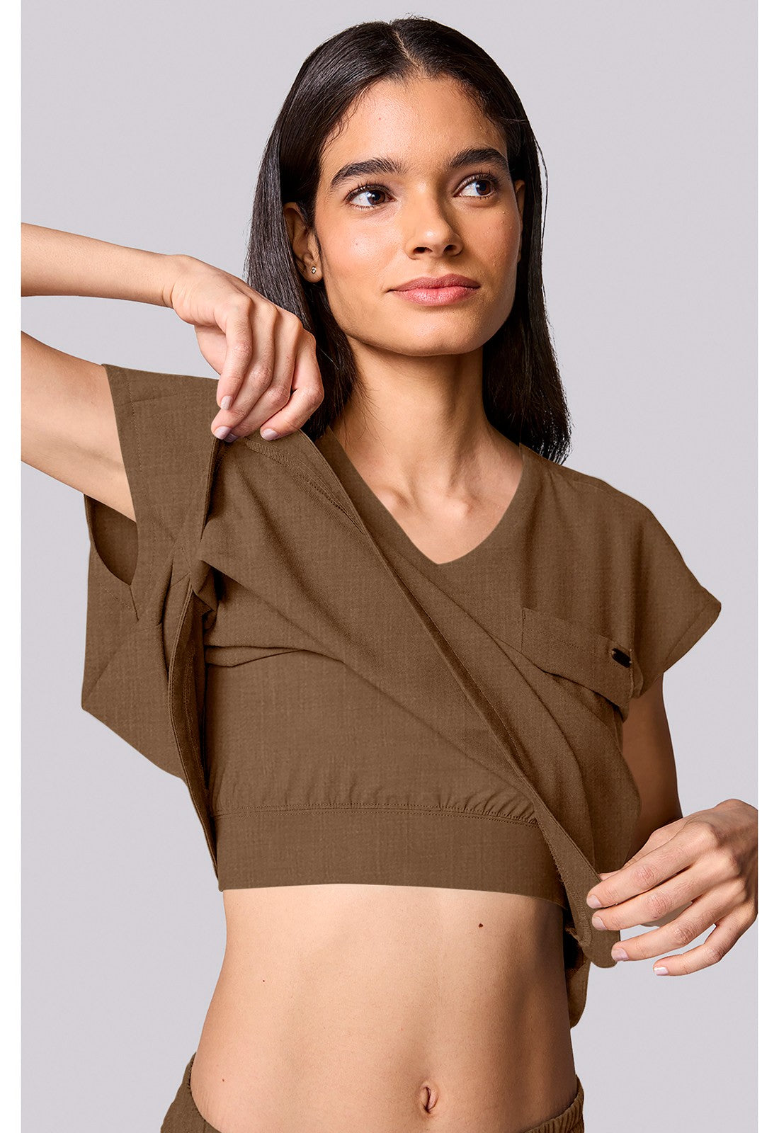 HEALING HANDS BUILT IN BRA DOLMAN TOP