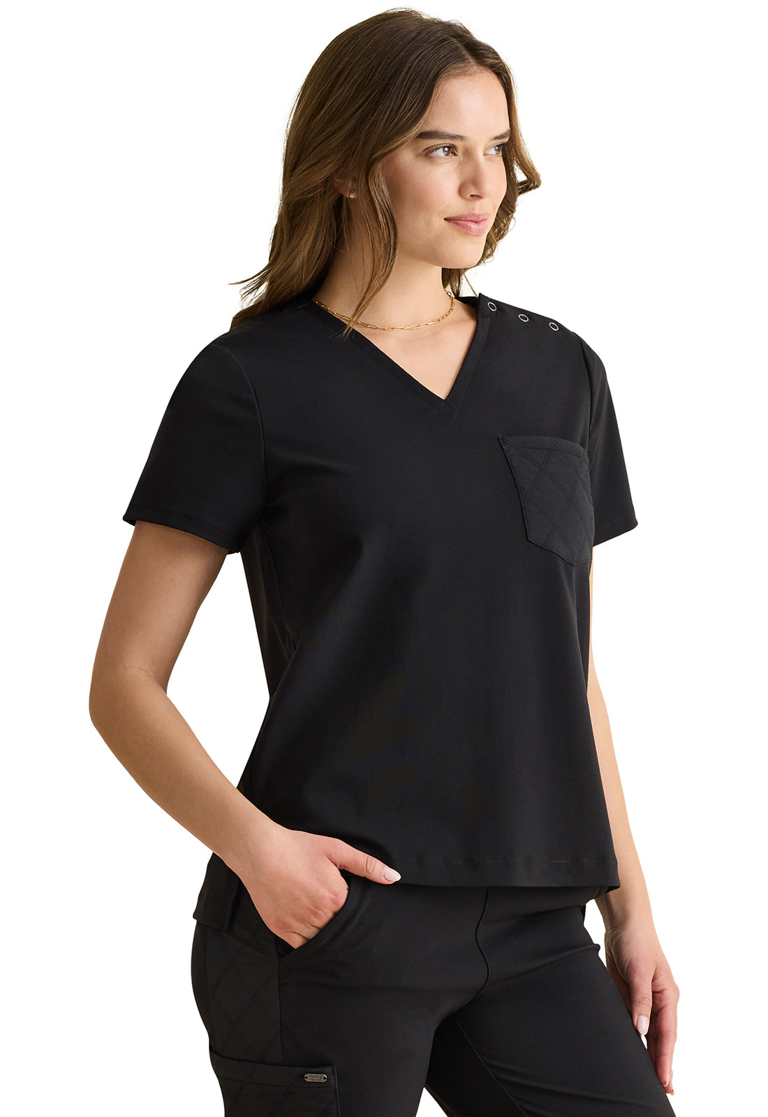 HEALING HANDS KIANA KNIT V NECK TOP