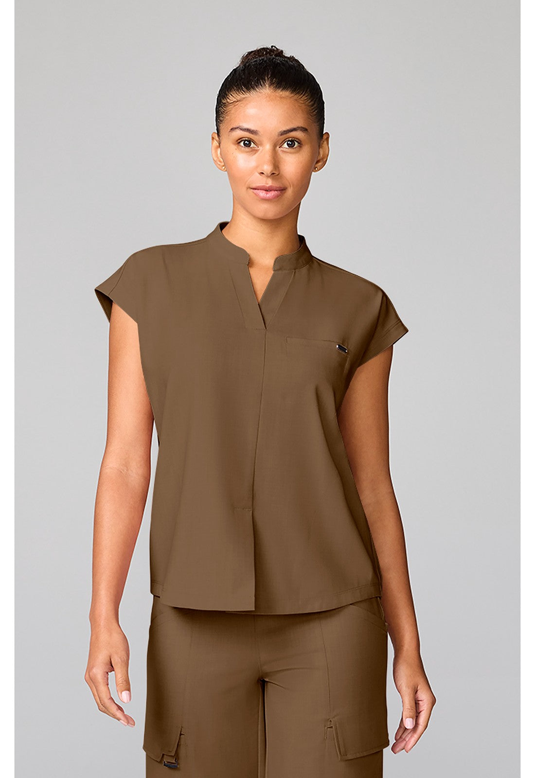 HEALING HANDS MANDARIN COLLAR TOP